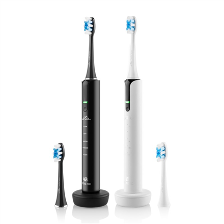 Dantų šepetėlis ETA Set of Electric Toothbrushes | ETA270990000 Sonetic | Įkraunamas | Suaugusiems | Šepetėlių skaičius galvutės įeina 4 | Number of teeth brushing modes 5 | Juodas/Baltas