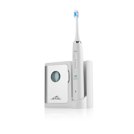 ETA Dantų šepetėlis Set + UV sanitizer ETA370790010 SONETIC Įkraunamas, Suaugusiems, Šepetėlių skaičius galvutės įeina 4, Number of teeth brushing modes 3, Sonic technology, Baltas/Juodas