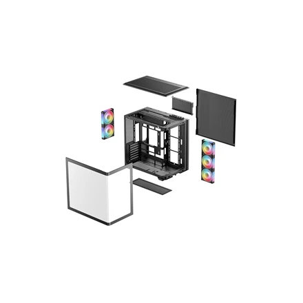 Deepcool Case | CG590U 5F | Midi-Tower | ATX PS2 | Juodas