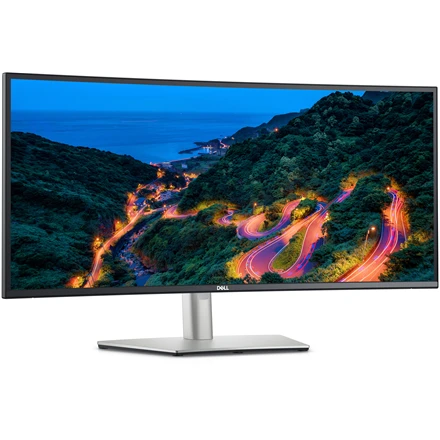 Monitorius Dell UltraSharp 34 Curved USB-C Hub Monitorius-U3423WE, Juodos/Sidabrinės spalvos aprašymas - Prekės nuotrauka