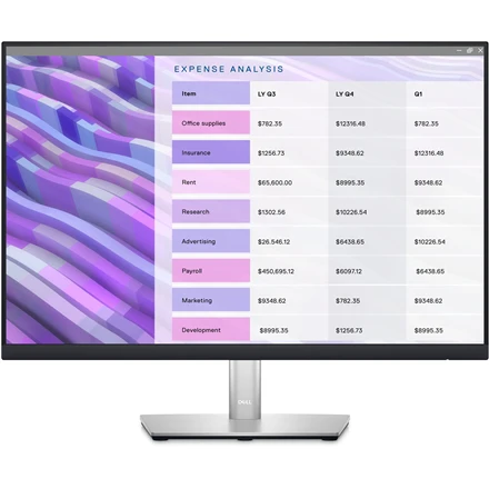 Monitorius Dell LCD P2423D/ 23.8" / IPS / 2560x1440/ 16:9 / 60Hz / 5 ms reakcijos laikas / 300 cd/m² / Reguliuojamas aukštis ir pasvirimas/ Matinis / 210-BDEG