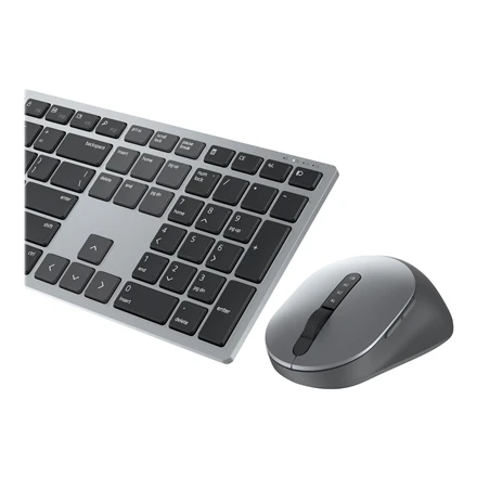 Dell Premier Multi-Device Klaviatūra ir pelė | KM7321W | Klaviatūros ir pelės rinkinys | Wireless | Ukrainian | Titanium Gray | 2.4 GHz, Bluetooth 5.0