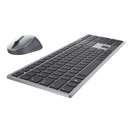 Dell Premier Multi-Device Klaviatūra ir pelė | KM7321W | Klaviatūros ir pelės rinkinys | Wireless | Ukrainian | Titanium Gray | 2.4 GHz, Bluetooth 5.0