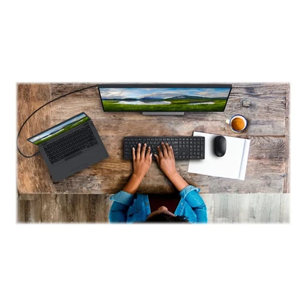 Dell Pro Belaidė klaviatūra ir pelė - KM5221W - US International (QWERTY) - Juodas (RTL BOX)