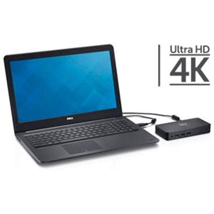 Dell Ultra HD Triple Video Docking Station D3100 USB vaizdo prijungimo stotis, Ethernet LAN (RJ-45) jungtys 1, DisplayPorts kiekis 1, USB 2.0 jungtys 2 kiekis, HDMI jungtys 2 kiekis, Ethernet LAN, Garantija 12 mėn.
