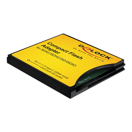 DELOCK kompaktiškas blykstės adapteris SD / MMC atminties kortelėms