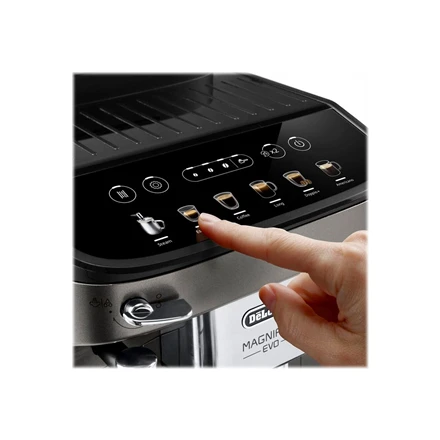 Kavos aparatas Delonghi | | ECAM 290.42.TB Magnifica Evo | Slėgis 15 bar | Su pieno plakikliu | Automatinis | 1450 W | Sidabrinis/Juodas