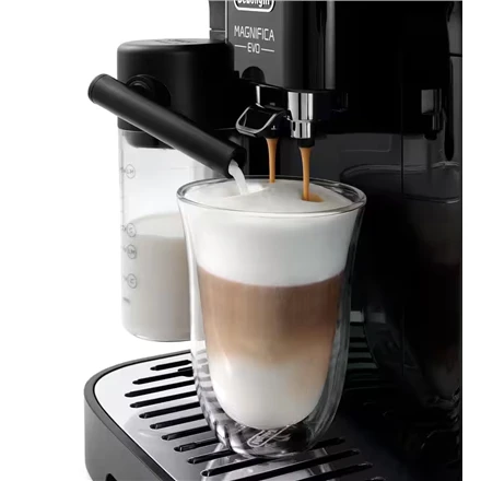 Kavos aparatas Delonghi | | ECAM290.51.B Magnifica Evo | Slėgis 15 bar | Su pieno plakikliu | Automatinis | 1450 W | Juodas