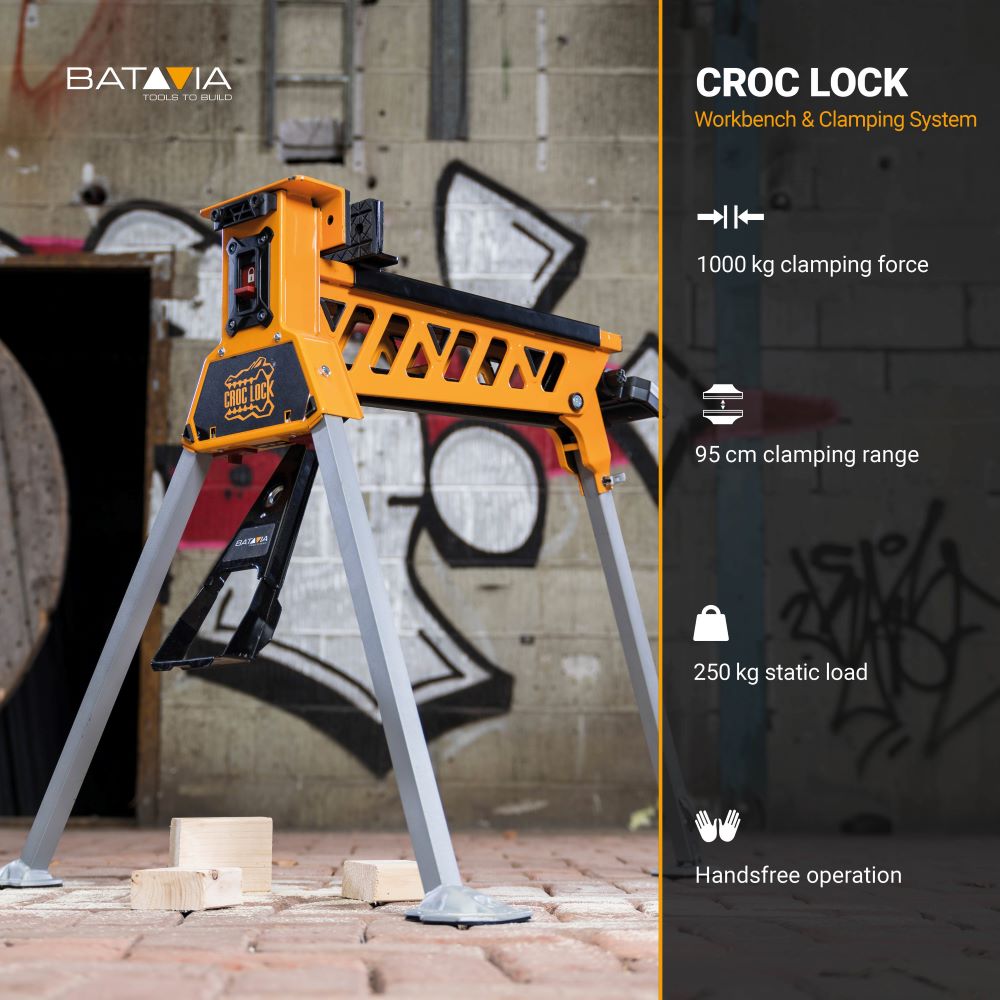 Batavia Darbo stalas su spaustuvu „Croc Lock“ aprašymas - Prekės nuotrauka