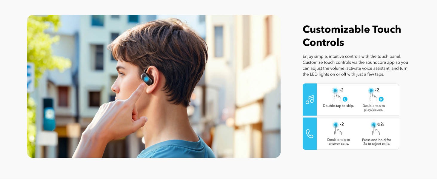 Belaidės ausinės Anker Soundcore V20i, baltos spalvos aprašymas - Prekės nuotrauka