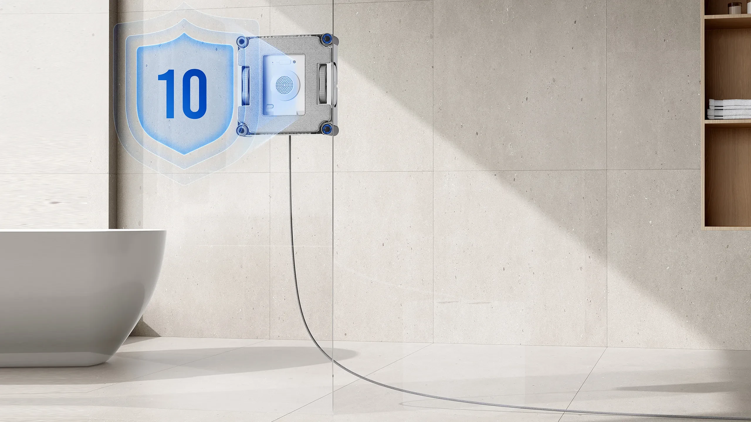 Langų valymo robotas Ecovacs WINBOT W2S, 8000 Pa, Baltas aprašymas - Prekės nuotrauka