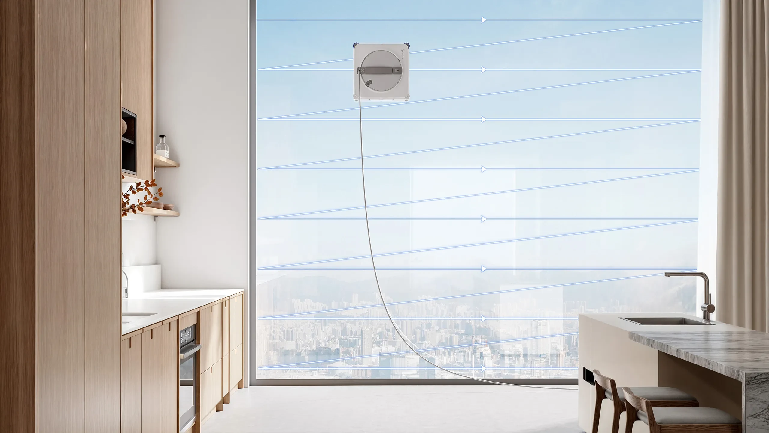 Langų valymo robotas Ecovacs WINBOT W2S, 8000 Pa, Baltas aprašymas - Prekės nuotrauka
