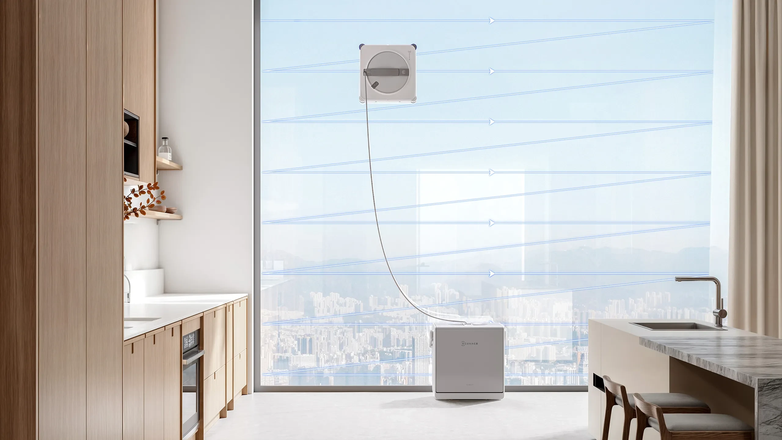 Langų valymo robotas Ecovacs WINBOT W2S OMNI, 8000 Pa, Baltas aprašymas - Prekės nuotrauka