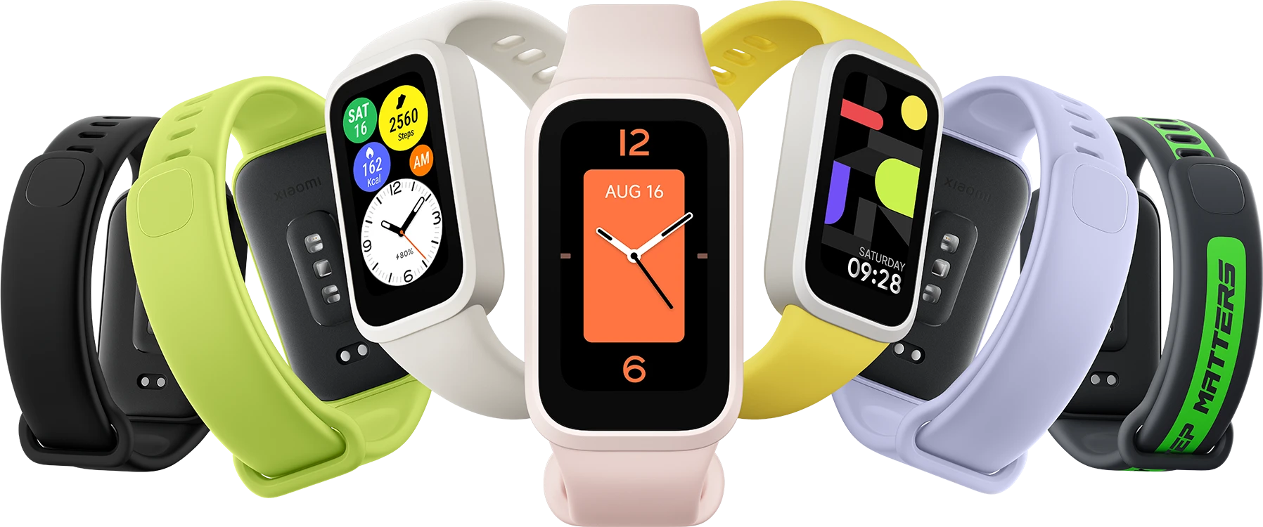 Išmanioji apyrankė Xiaomi Smart Band 9 Active, Violetinės spalvos aprašymas - Prekės nuotrauka