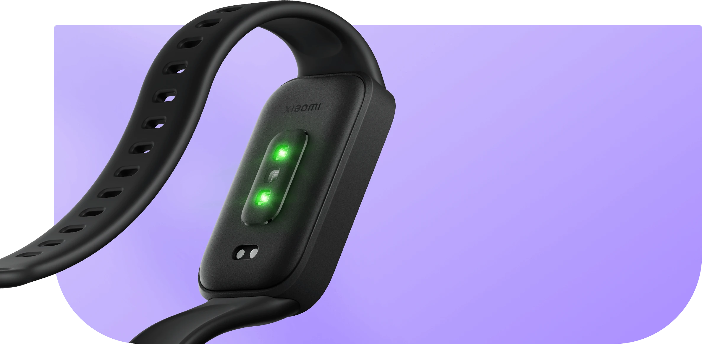 Išmanioji apyrankė Xiaomi Smart Band 9 Active, Violetinės spalvos aprašymas - Prekės nuotrauka