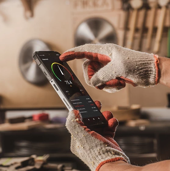 Išmanusis telefonas MyPhone Hammer Construction 2 5G, 6/128G, sidabrinis aprašymas - Prekės nuotrauka