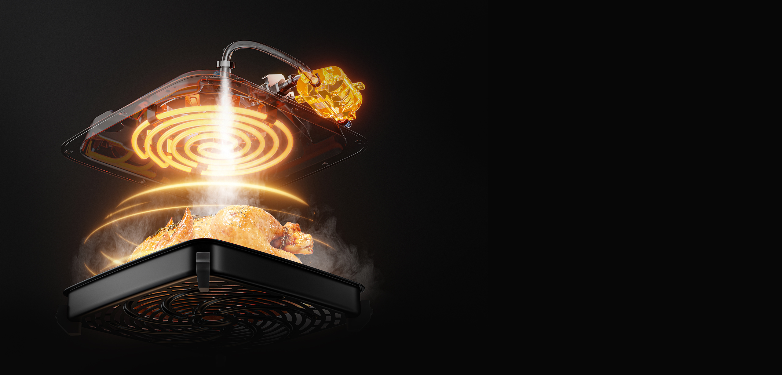 Karšto oro gruzdintuvė Xiaomi Mijia Smart Steam Air Fryer, 7L aprašymas - Prekės nuotrauka