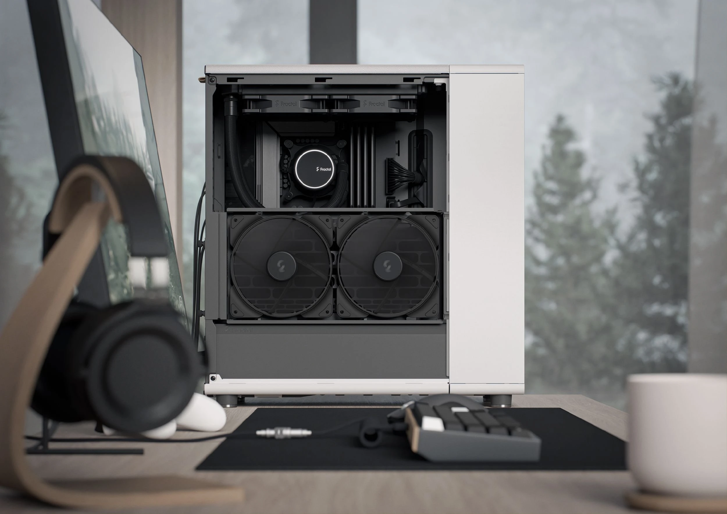 Kompiuterio korpusas „Fractal Design North“, baltos spalvos (FD-C-NOR1C-03) aprašymas - Prekės nuotrauka