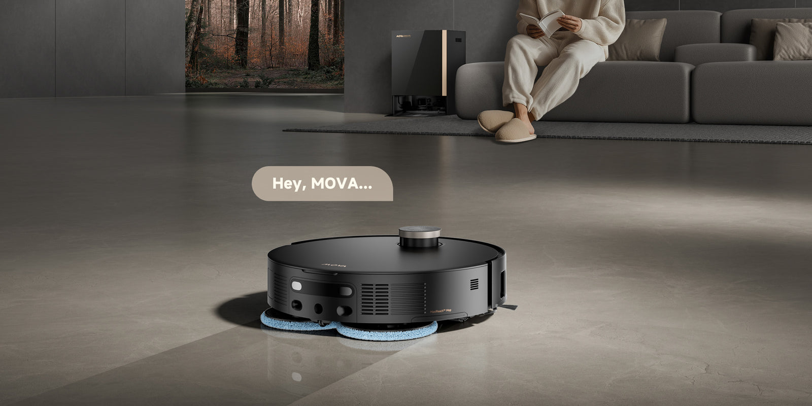 Dulkių siurblys - robotas Mova Mobius 60, juodos spalvos aprašymas - Prekės nuotrauka