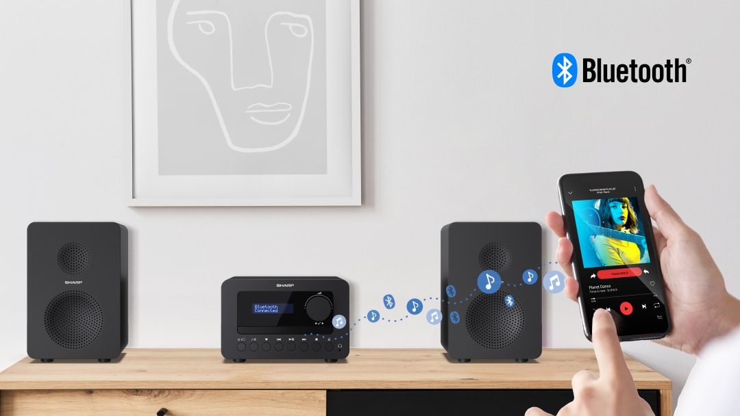 Muzikinis centras Sharp TOKYO DAB+ Hi-Fi Micro System, juodos spalvos - XL-B520D(BK) aprašymas - Prekės nuotrauka