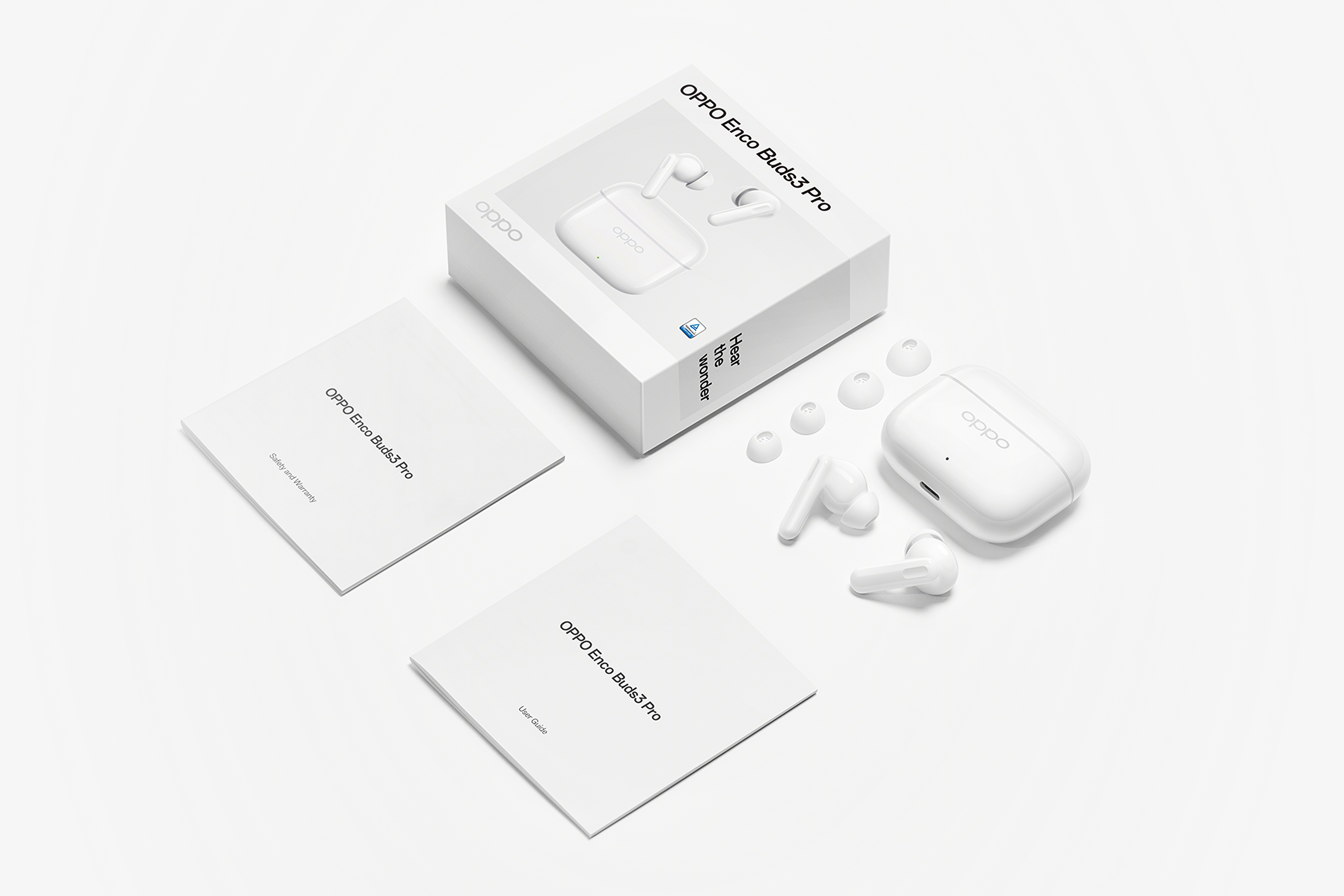 OPPO Enco Buds3 Pro Glaze White aprašymas - Prekės nuotrauka
