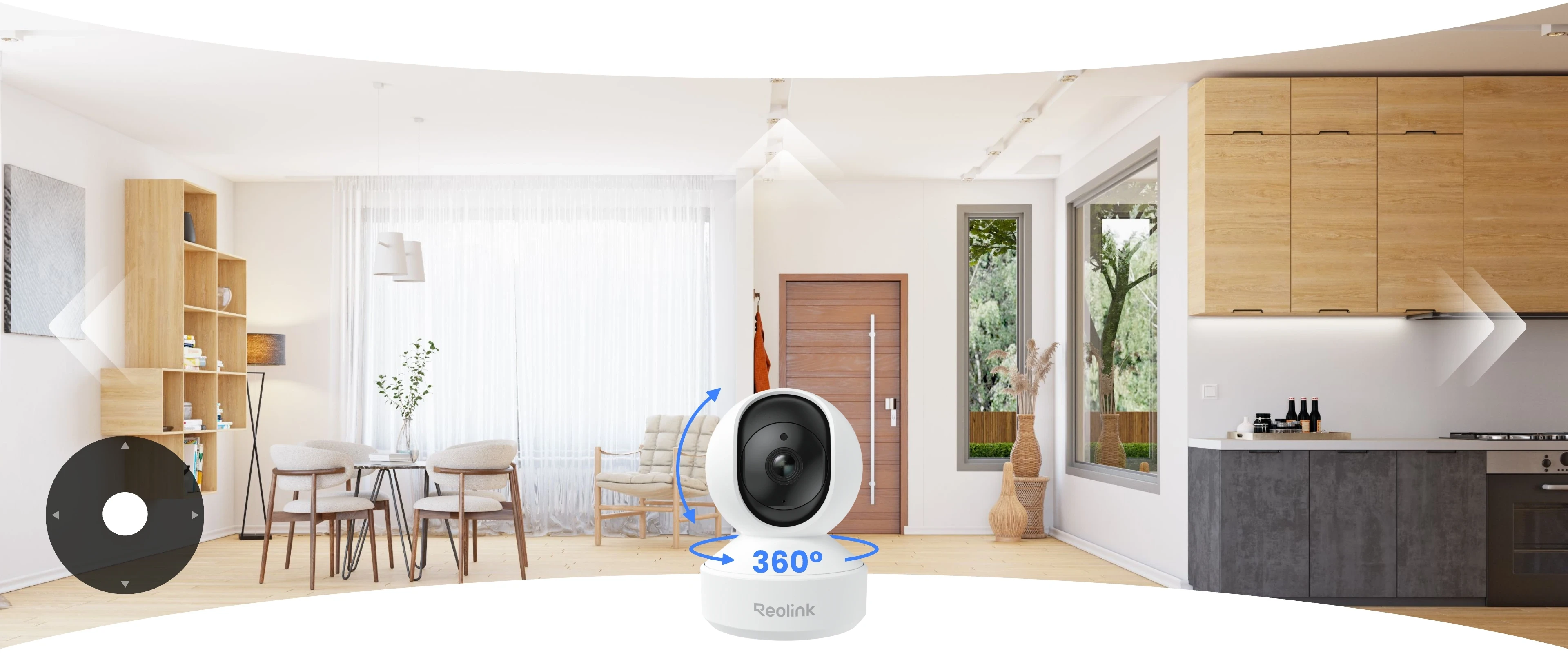Reolink E serijos E330 išmanioji 5 MP IP vidinė pasukama stebėjimo kamera su Wi-Fi aprašymas - Prekės nuotrauka