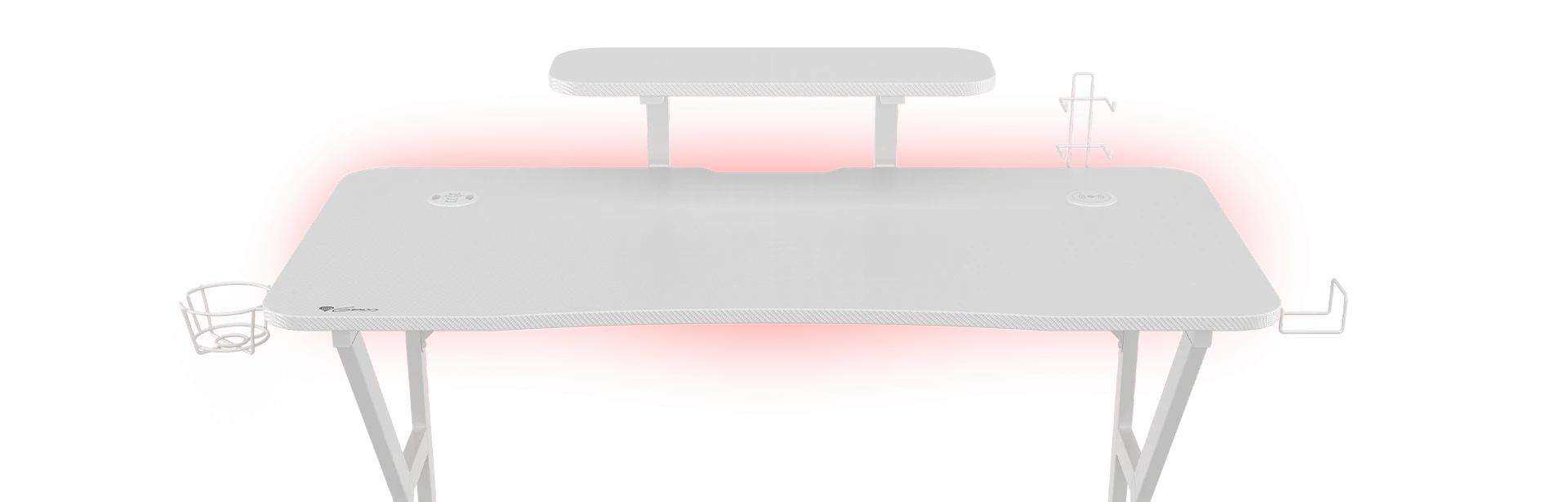 Žaidimų stalas Genesis Holm 320 RGB Gaming Desk, Baltas aprašymas - Prekės nuotrauka