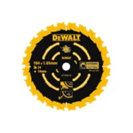 Pjovimo diskas medienai DeWalt; 165x1,65x20,0 mm; Z24; 18°