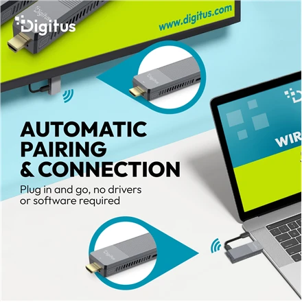 Digitus 4K Wireless HDMI Extender Set, 150 m, 4K/60Hz | DS-55359