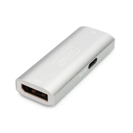 Repetidor DisplayPort DIGITUS - Extiende Señal Hasta 30 M, Compatible 8K/30 Hz, Alimentación Por USB-C