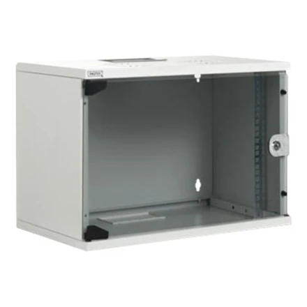 Assmann Electronic Assmann elektroninė DIGITUS sieninė spinta 19 colių 9HE RAL 7035 pilkas nemontuojamas be padėklo įsk. 8xsrews