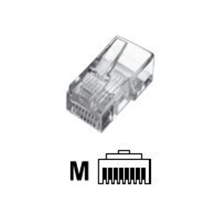 Digitus A-MO 8/8 SR | Modulinis kištukas, skirtas apvaliam kabeliui, 8P8C neekranuotas, CAT 5e, RJ45