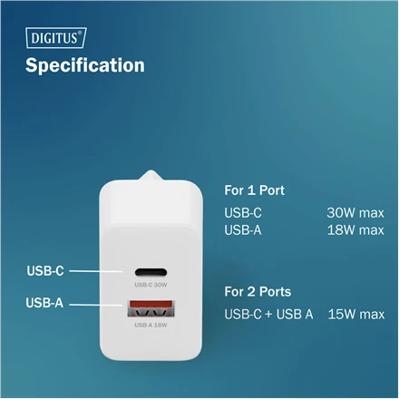 Digitus | Baterija charger, 30W | DA-10301