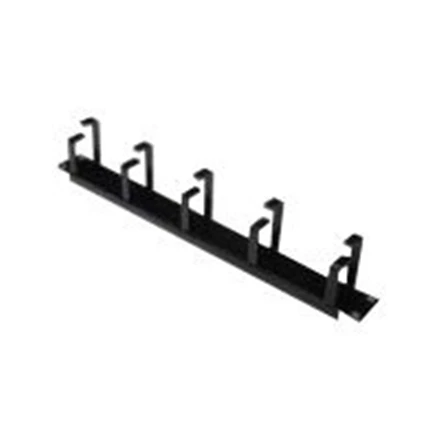 Digitus | Cable Management Panel | DN-97602 | 5x cable management ring (HxD: 40x60 mm). The Cable Management Panel is getting fixed on the 483 mm (19“) profile rails. Five cable guiding rings allow an easy, horizontal array of patch cables. It guarantees an optimized cable management in your 483 mm (19”) network- or serveris rack. | Juodas