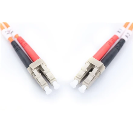 Assmann Electronic DIGITUS LWL patchcable LC/LC 50/125um 3m Multimode Duplex Halogenfrei bis 1Gbit su protokolu oranžinis OM2
