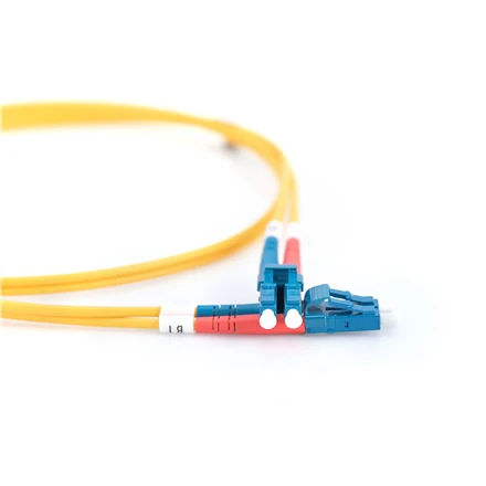 Assmann Electronic DIGITUS LWL patchable LC/LC 09/125um singelmode Duplex be halogenų su protokolu geltona 3m