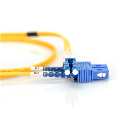 Assmann Electronic DIGITUS LWL patchable LC/SC 09/125um singelmode Duplex be halogenų su protokolu geltona 3m