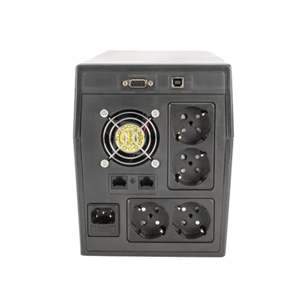 Assmann Electronic DIGITUS Line-Interactive UPS 1000VA/600W 12V/7Ah x2 baterija 4x CEE 7/7 AVR USB RS232 RJ11/RJ45 LCD ekranas