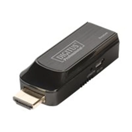 Assmann Electronic DIGITUS Mini HDMI prailginimo rinkinys Full HD 50m Cat6/6A/7 maitinamas per Micro USB laidą juodas