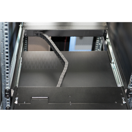 Assmann Electronic DIGITUS modulinė 48,3 cm 19 colių TFT konsolė su 8 prievadų KVM US klaviatūra RAL 9005 juodos spalvos
