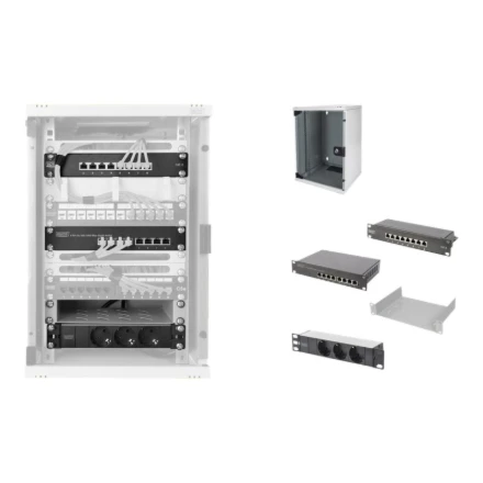 Digitus | Network Set - 254 mm (10") - 9U, 312 x 300 mm | DN-10-SET-2 | Pilkas