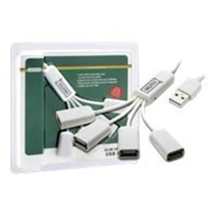 Assmann Electronic DIGITUS USB2.0 kabelio šakotuvas 4 prievadų magistralė maitinama 4xUSB A/F 1xUSB A/M be maitinimo šaltinio