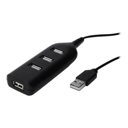 Digitus Skaitmenas | USB 2.0 šakotuvas, 4 prievadų, maitinamas iš magistralės 4 X USB A/F AT prijungtas kabelis | AB-50001-1 | USB 2.0 šakotuvas