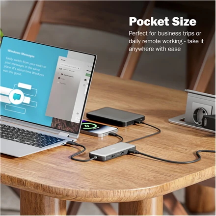 „Digitus USB-C“ įkrovimo stotelė, 8 prievadų | DA-70915 | Ethernet LAN (RJ-45) jungtys: 1 | HDMI jungčių kiekis: 2