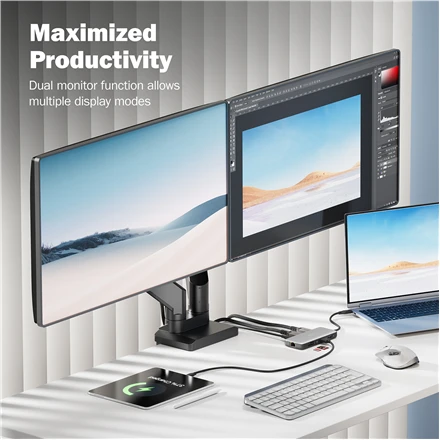 „Digitus USB-C“ įkrovimo stotelė, 8 prievadų | DA-70915 | Ethernet LAN (RJ-45) jungtys: 1 | HDMI jungčių kiekis: 2