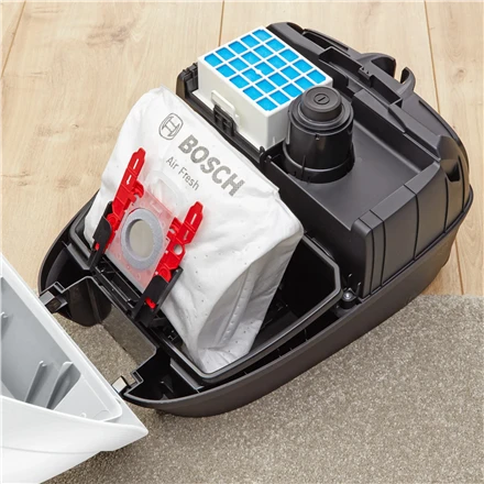 Dulkių siurblys Bosch BGL6HYG1 Serie | 6 su maišeliu ProHygienic, baltas
