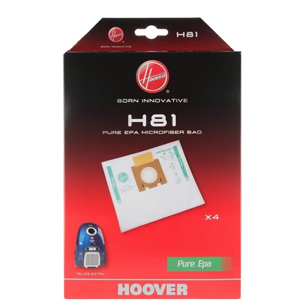 Hoover | Pure Epa microfiber Vacuum cleaner bags | H81, | Baltas