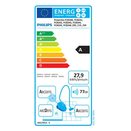 Dulkių siurblys su maišeliu Philips FC8241/09