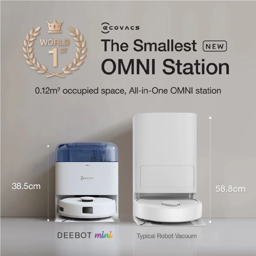 Dulkių siurblys - robotas Ecovacs DEEBOT mini Blue, Baltas