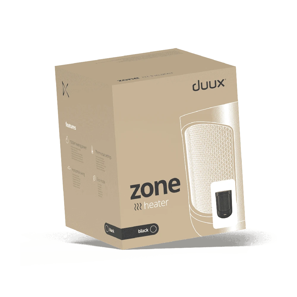 Asmeninis oro šildytuvas Duux Zone White | 600/900/1500 W | Baltas | IP21